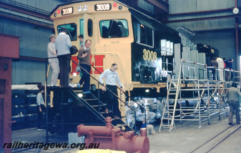 T05540
Hamersley Iron Alco rebuild 3008 at Comeng's works , Bassendean.
