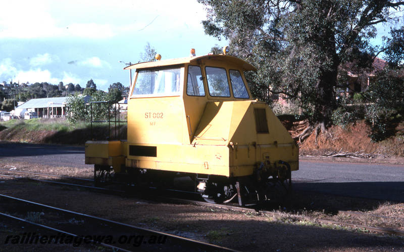 T05705
ST 002  shunting tractor at Bridgetown. Side and front view, PP line
