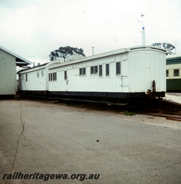 T05729
VW class 5155 workman's van, ex AF class 168, overall white livery, side and end view
