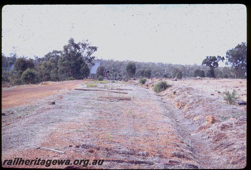 T06109
Old rail formation, shed in background, location?
