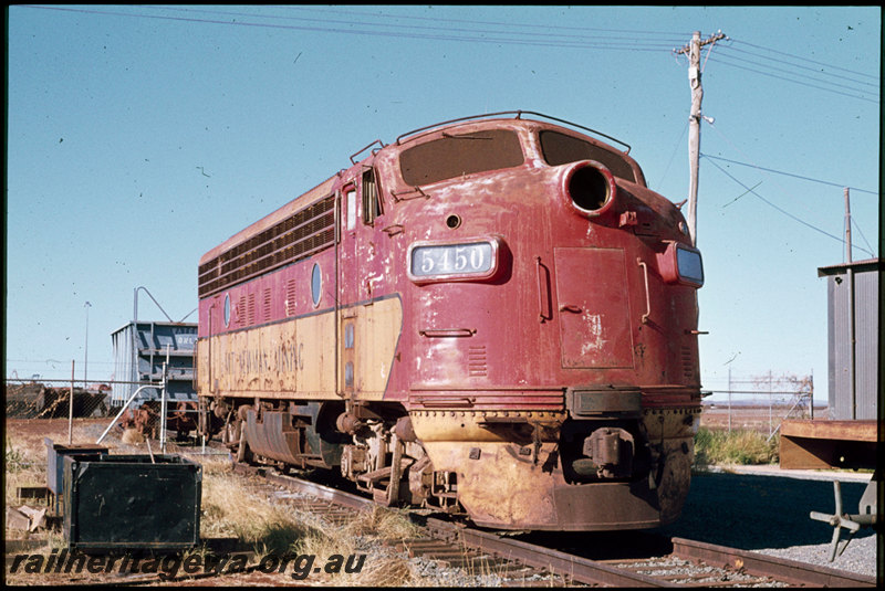 T07483
Ex-Mount Newman Mining F7A 5450, originally Western Pacific Railroad 917-A, preserved at Pilbara Railway Historical Society, ex-Great Western Railway No. 4079 