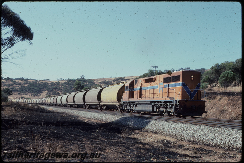 T07660
L Class 262, Up loaded grain train, near Toodyay West, ER line
