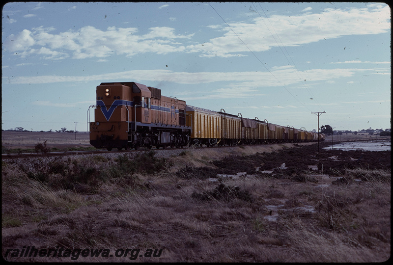 T07825
AA Class 1516, Up loaded grain train, west of Dowerin, EM line
