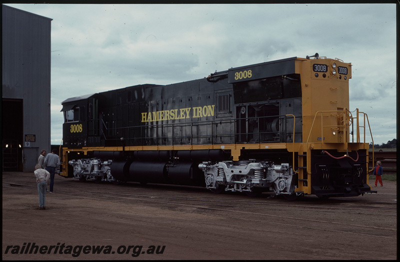 T07965
Hamersley Iron ALCo C-636 3008 recently rebuilt, ARHS tour, Commonwealth Engineering, Bassendean
