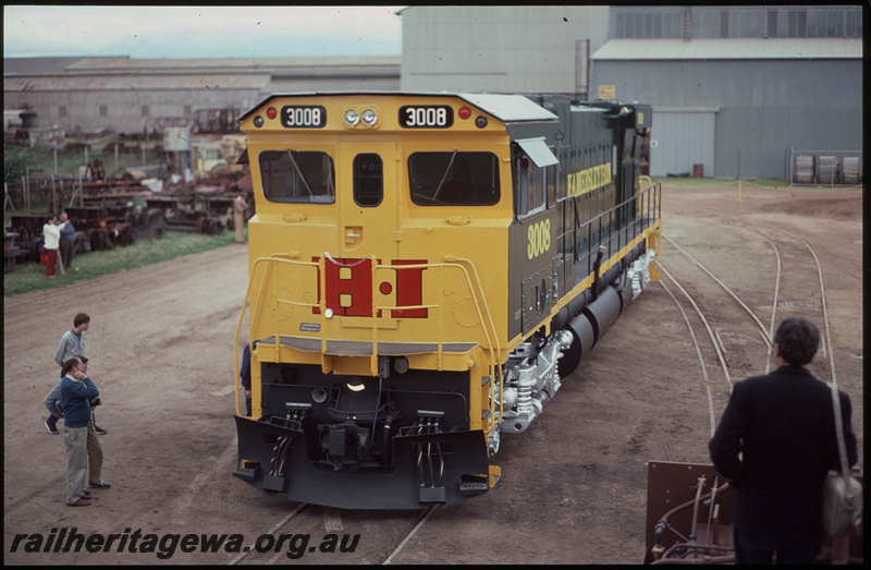 T07966
Hamersley Iron ALCo C-636 3008 recently rebuilt, ARHS tour, Commonwealth Engineering, Bassendean
