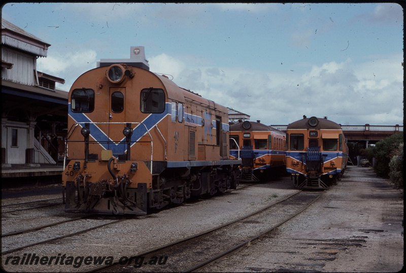 T08105
F Class 40, shunting railcar sidings, Horseshoe Bridge, City Station, Perth, ER line
