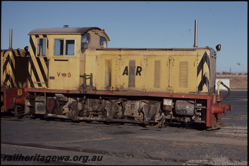 T08340
Ex-Tasmanian Government Railways V Class 5, V Class 4, purchased by Hotham Valley Railway, awaiting transfer to Pinjarra, North Fremantle
