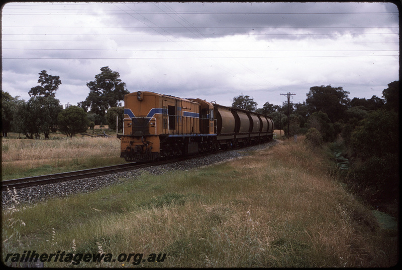 T08551
R Class 1903, XE Class mineral sands wagons, stabled on loop at Boyanup Bypass loop, Picton, PP line

